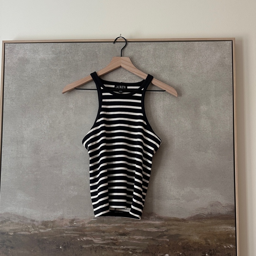 J. Crew Black Ribbed Tank